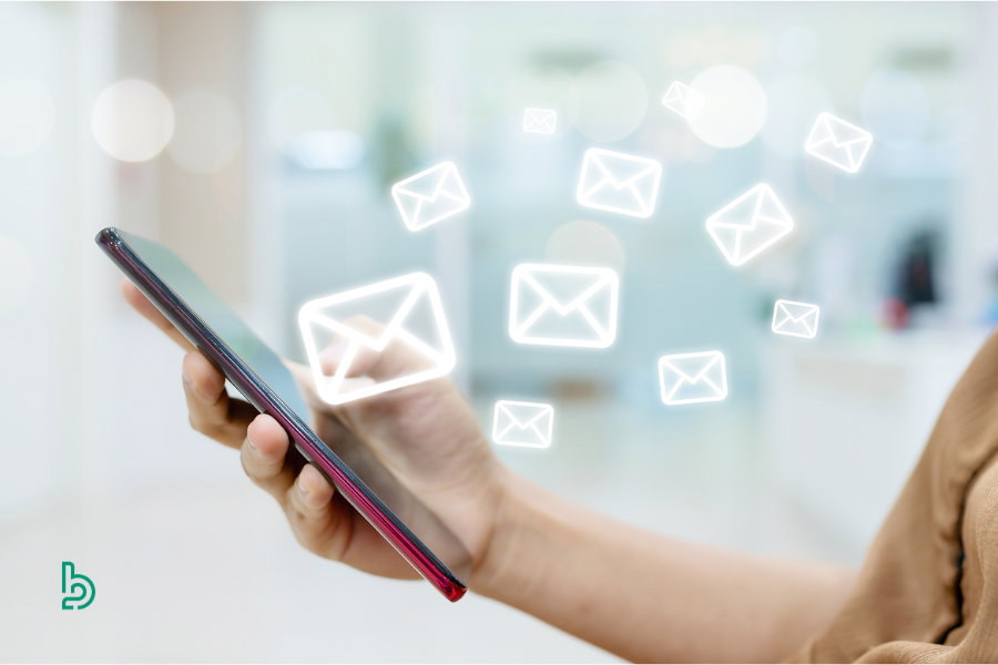 tablet with mail icon