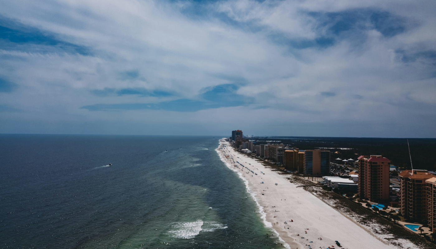 aerial view of the alabama gulf coast