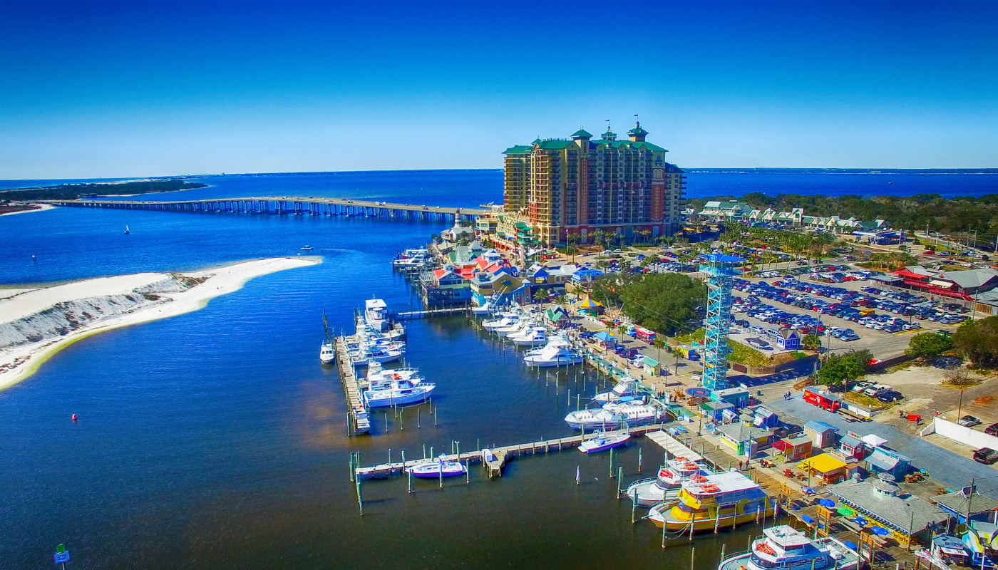 aerial view of destin